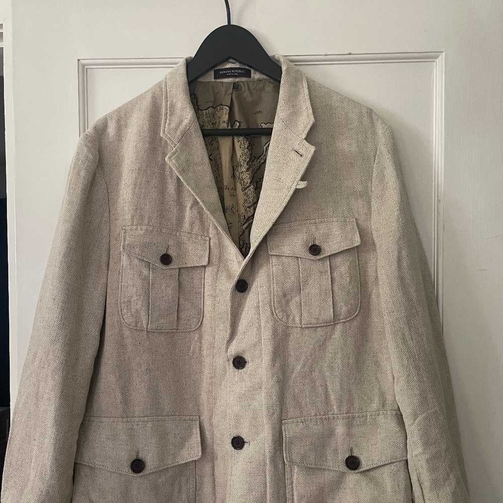 Banana Republic Mens Safari Blazer